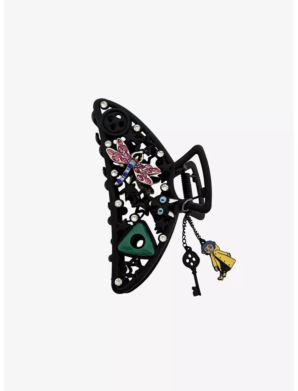 Coraline Icons Claw Hair Clip Dragonfly Seeing Stone Key Cat NEW